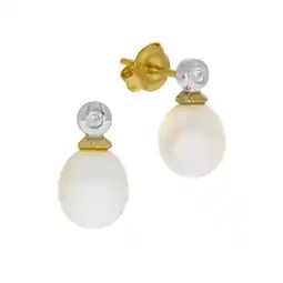 Netto Marken-Discount Zeeme Pearls Ohrringe 925 Silber zweifarbig Perle weiß Angebot