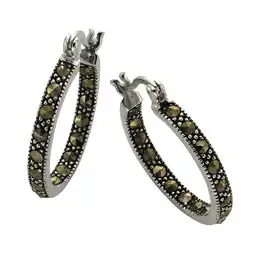 Netto Marken-Discount Zeeme Gemstones Ohrringe Silber 925 oxidiert mit 34x Markasit Angebot