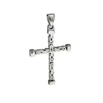 Netto Marken-Discount Zeeme Basic Anhänger Silber 925 Kreuz-Motiv Königskette poliert 52mm Angebot