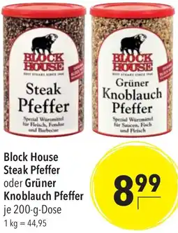 CITTI Markt Block House Steak Pfeffer oder Grüner Knoblauch Pfeffer Angebot