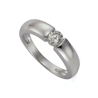 Netto Marken-Discount Zeeme Silber Ring Silber 925 mit Zirkonia weiß Angebot