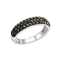 Netto Marken-Discount Zeeme Gemstones Ring Silber 925 rhodiniert mit 43 Markasit-Steinen Angebot