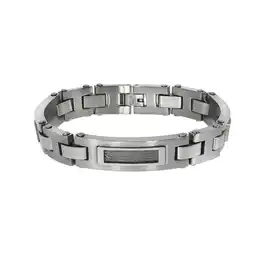 Netto Marken-Discount Zeeme Stainless Steel Armband Edelstahl poliert matt mit Stahlseil 21,5cm lang Angebot