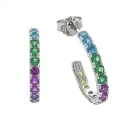 Netto Marken-Discount Zeeme Silber Ohrringe 925 Silber rhodiniert Zirkonia multi Angebot