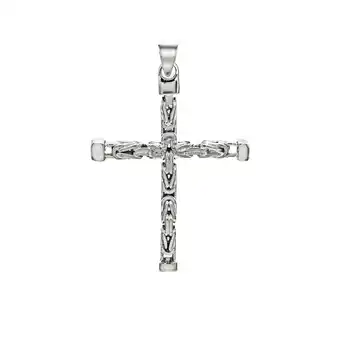 Netto Marken-Discount Zeeme Basic Anhänger Silber 925 Kreuz-Motiv Königskette poliert 62mm Angebot