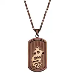 Netto Marken-Discount Zeeme Stainless Steel Anhänger mit Kette Edelstahl Platte Drache Angebot