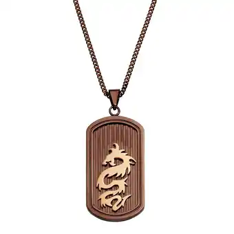 Netto Marken-Discount Zeeme Stainless Steel Anhänger mit Kette Edelstahl Platte Drache Angebot