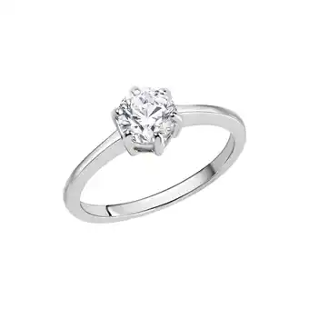 Netto Marken-Discount Zeeme Silber Ring Silber 925 rhodiniert mit weißem Zirkonia-Stein Angebot