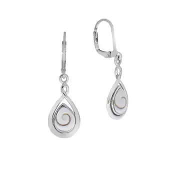 Netto Marken-Discount Zeeme Pearls Ohrringe Silber 925 rhodiniert mit weißer Muschel 35mm lang Angebot