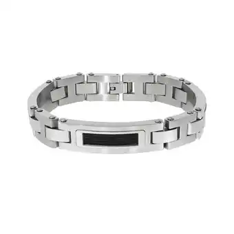 Netto Marken-Discount Zeeme Stainless Steel Armband Edelstahl matt glanz zweifarbig mit schwarzem Stahlseil Angebot