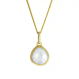 Netto Marken-Discount Zeeme Gemstones Halskette Silber 925 vergoldet 45cm lang mit weißem Perlmutt Angebot