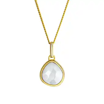 Netto Marken-Discount Zeeme Gemstones Halskette Silber 925 vergoldet 45cm lang mit weißem Perlmutt Angebot