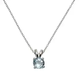 Netto Marken-Discount Zeeme Gemstones Halskette Silber 925 rhodiniert 42+3cm mit Blautopas (beh.) Angebot
