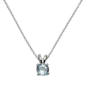 Netto Marken-Discount Zeeme Gemstones Halskette Silber 925 rhodiniert 42+3cm mit Blautopas (beh.) Angebot