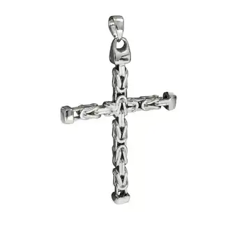 Netto Marken-Discount Zeeme Basic Anhänger Silber 925 Kreuz-Motiv Königskette poliert 75mm Angebot