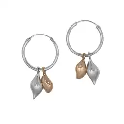 Netto Marken-Discount Zeeme Silber Creolen 925/- Sterling Silber rhodiniert rosevergoldet Angebot