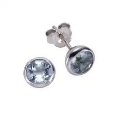 Netto Marken-Discount Zeeme Gemstones Ohrringe Silber 925 rhodiniert mit 2x Blautopas (beh.) 7,5mm Angebot