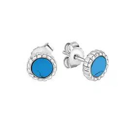 Netto Marken-Discount Zeeme Basic Ohrringe Silber 925 rhodiniert mit syn. Türkis Angebot