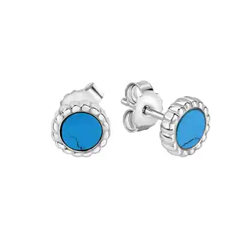 Netto Marken-Discount Zeeme Basic Ohrringe Silber 925 rhodiniert mit syn. Türkis Angebot
