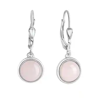 Netto Marken-Discount Zeeme Gemstones Ohrringe Silber 925 mitechtem Rosenquarz Angebot