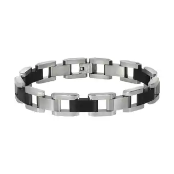 Netto Marken-Discount Zeeme Stainless Steel Armband Edelstahl poliert matt zweifarbig schwarz Angebot