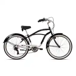Netto Marken-Discount Chrisson Sando Beachcruiser 26 Zoll Damen Herren 155 - 170 cm Fahrrad 3 Gang schwarz/weiß 41 cm Angebot