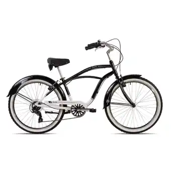 Netto Marken-Discount Chrisson Sando Beachcruiser 26 Zoll Damen Herren 155 - 170 cm Fahrrad 3 Gang schwarz/weiß 41 cm Angebot
