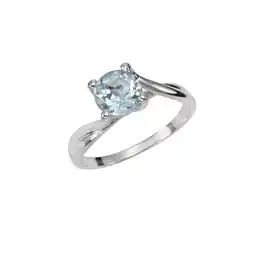 Netto Marken-Discount Zeeme Gemstones Ring Silber 925 rhodiniert mit Blautopas (beh.) 7mm Angebot