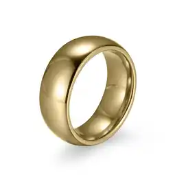 Netto Marken-Discount Zeeme Stainless Steel Ring Edelstahl gelb-vergoldet 8mm breit Angebot