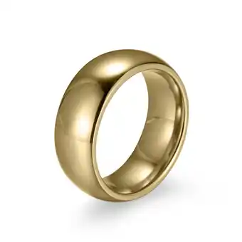 Netto Marken-Discount Zeeme Stainless Steel Ring Edelstahl gelb-vergoldet 8mm breit Angebot