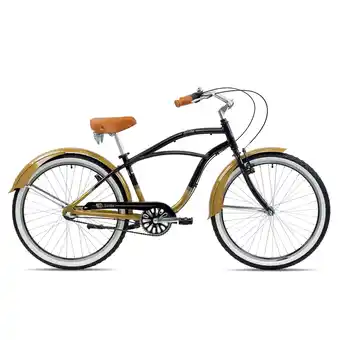 Netto Marken-Discount Chrisson Sando Beachcruiser 26 Zoll Damen Herren 155 - 170 cm Fahrrad 3 Gang schwarz/gold 41 cm Angebot
