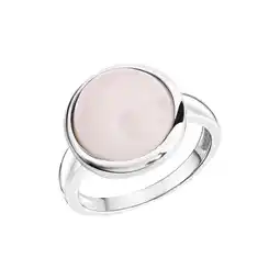 Netto Marken-Discount Zeeme Gemstones Ring Silber 925 rhodiniert mit echtem Rosenquarz 12mm Angebot