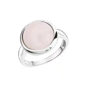 Netto Marken-Discount Zeeme Gemstones Ring Silber 925 rhodiniert mit echtem Rosenquarz 12mm Angebot