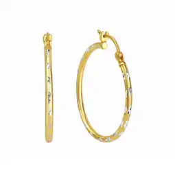 Netto Marken-Discount Zeeme Basic Ohrringe Silber 925 vergoldet diamantiert 30mm Durchmesser Angebot