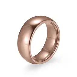 Netto Marken-Discount Zeeme Stainless Steel Ring Edelstahl rosé-vergoldet 8mm breit Angebot