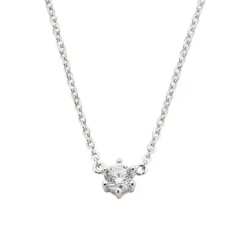 Netto Marken-Discount Zeeme Silber Halskette Silber 925 rhodiniert 45cm lang mit weißem Zirkonia Angebot