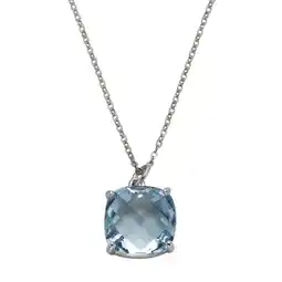 Netto Marken-Discount Zeeme Gemstones Halskette Silber 925 rhodiniert 45cm lang mit Blautopas (beh.) Angebot