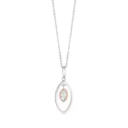 Netto Marken-Discount Zeeme Basic Anhänger mit Kette 925/- Sterling Silber rhodiniert zweifarbig Zirkonia Angebot