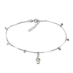 Netto Marken-Discount Zeeme Basic Fußkette Silber 925 rhodiniert 23+2cm lang mit Motiv Violin-Schlüssel Angebot