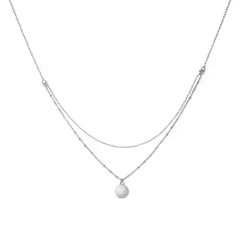 Netto Marken-Discount Zeeme Silber Halskette Silber 925 zweireihig 38+5cm lang Angebot