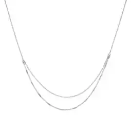 Netto Marken-Discount Zeeme Silber Collier 925/- Sterling Silber Stäbchen 2-reihig Angebot
