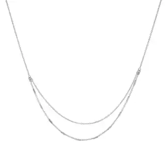 Netto Marken-Discount Zeeme Silber Collier 925/- Sterling Silber Stäbchen 2-reihig Angebot