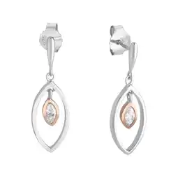 Netto Marken-Discount Zeeme Basic Ohrhänger 925 Sterling Silber rhodiniert zweifarbig Zirkonia Angebot