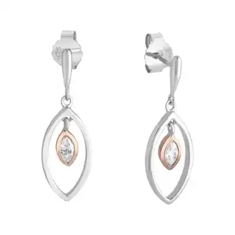 Netto Marken-Discount Zeeme Basic Ohrhänger 925 Sterling Silber rhodiniert zweifarbig Zirkonia Angebot