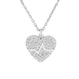 Netto Marken-Discount Zeeme Silber Halskette 925 Sterling Silber rhodiniert Kristalle Angebot