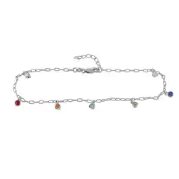 Netto Marken-Discount Zeeme Silber Armband Silber 925 rhodiniert mit bunten Kristallen 16+3cm lang Angebot