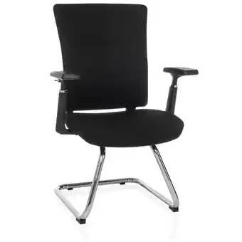 Netto Marken-Discount hjh OFFICE Freischwinger CAPTIVO PRO V Stoff mit Armlehnen (höhenverstellbar) Angebot