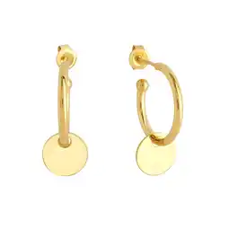 Netto Marken-Discount Zeeme Basic Ohrringe Silber 925 vergoldet 18mm Durchmesser Angebot