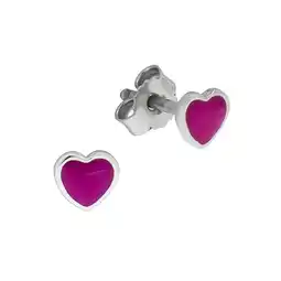 Netto Marken-Discount Zeeme for Kids Ohrringe Silber 925 Herz Lack rosa Angebot