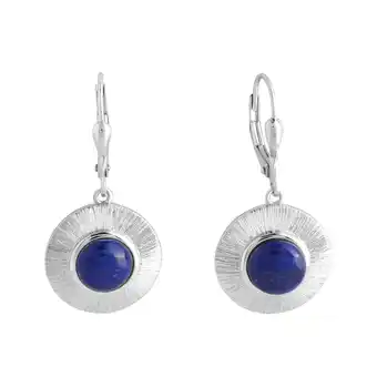Netto Marken-Discount Zeeme Gemstones Ohrringe Silber 925 rhodiniert glanz/matt mit echtem Lapis 8mm Angebot